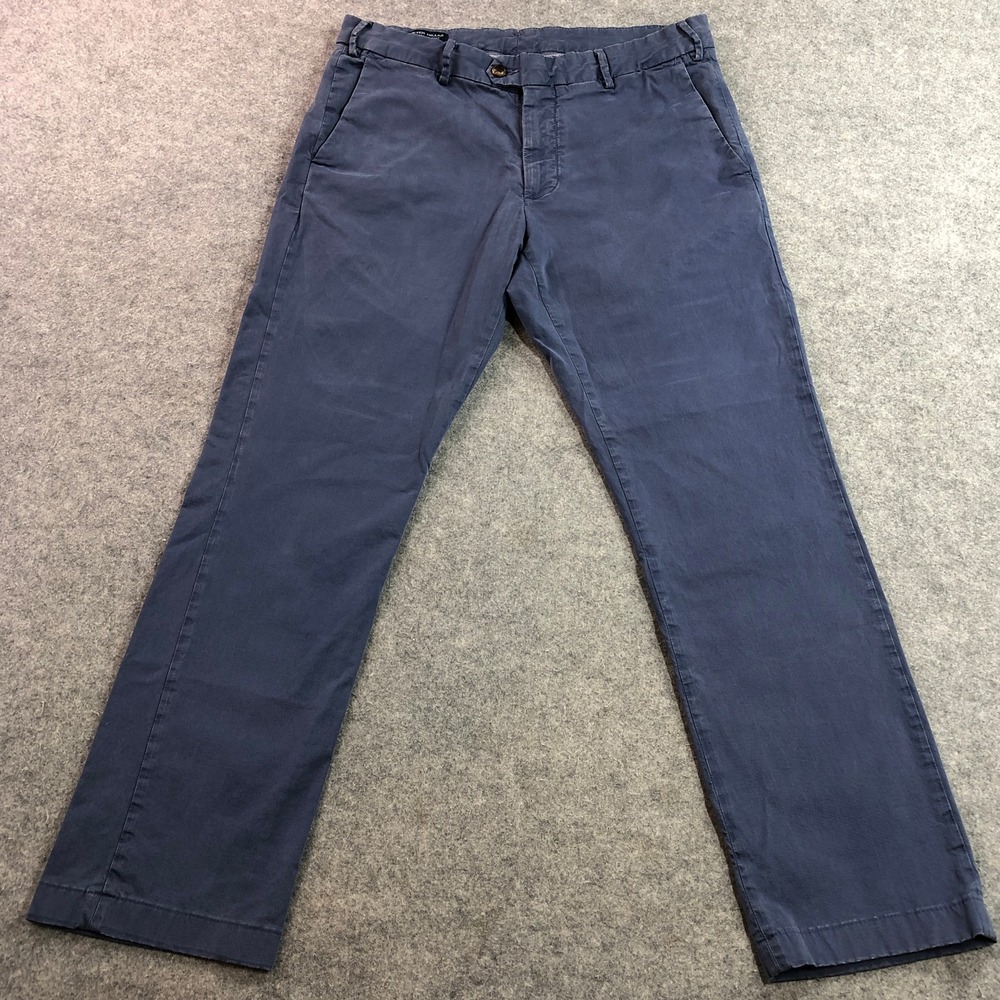Peter Millar Mens Chino Pants 34 Blue Crown Crafted Slim Stretch Cotton Blend
